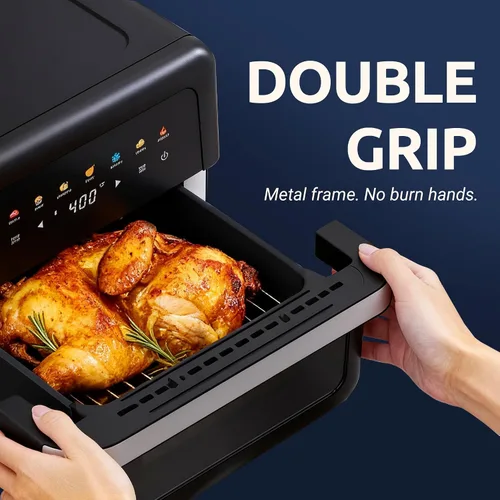Miniatura 8 de Freidora de aire de 8 cuartos de galón de gran capacidad, horno freidora de aire digital 8 en 1 con circulación de aire rápida, control táctil