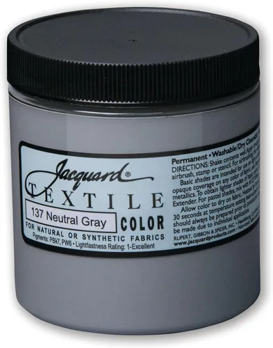 Miniatura 17 de Jacquard Pintura Textil 8 Oz Negro