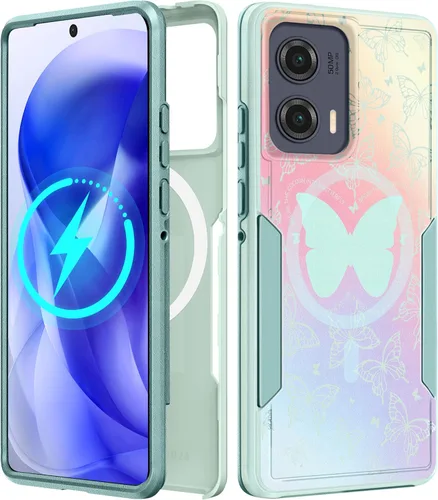Miniatura 110 de Funda para Moto G 5G 2024 – Compatible con MagSafe para mujeres y niñas, bonita funda protectora magnética para teléfono, diseño femenino Kawaii