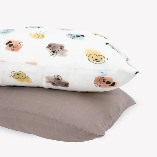 Miniatura 15 de Little Unicorn Paquete de 2 fundas de almohada estándar, tela de muselina súper suave y transpirable, cierre de sobre cómodo, para cuna y cama