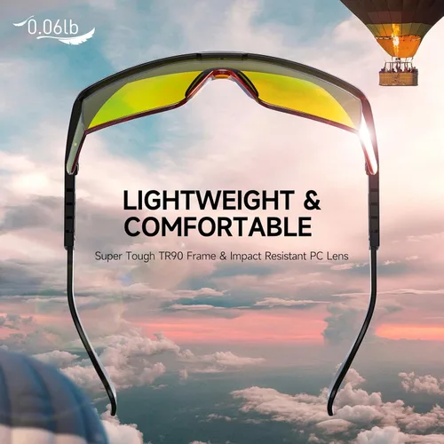 Miniatura 3 de xaegistac Gafas de seguridad antivaho con escudos laterales, gafas protectoras UV400, gafas de seguridad resistentes a los impactos para hombres