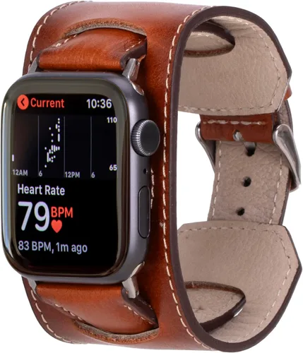 Miniatura 10 de HARDISTON Brazalete de reloj compatible con Apple 41mm para hombres y mujeres, hecho a mano de cuero genuino, compatible con iWatch Series 11 10 9 8