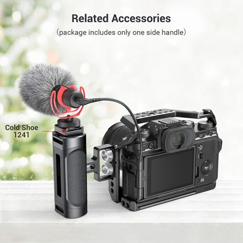 Miniatura 7 de SMALLRIG Mini Mango Lateral Empuñadura con Doble Montaje de Tornillo 1/4"-20 para Cámara Digital sin Espejo Cámara DSLR Jaula de Cámara Pequeña