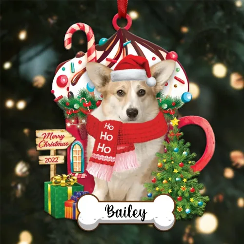 Miniatura 26 de Amantes de los perros de Navidad – Navidad de perros disponibles para muchos perros Shi Tzu – Adorno con forma personalizada, adorno de Navidad
