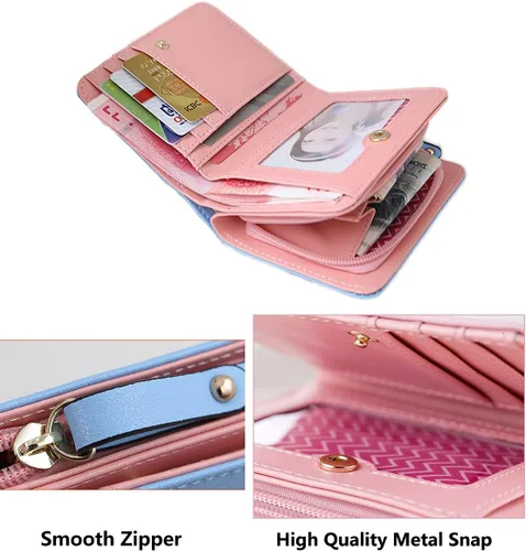 Miniatura 5 de Monedero de gato lindo para mujer, monedero plegable