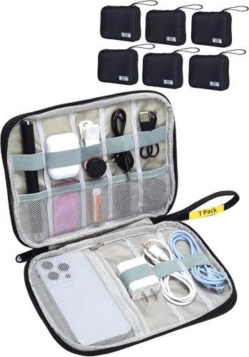 Miniatura 9 de 1 paquete de organizador de viaje electrónico bolsa de almacenamiento de cable de accesorios técnicos