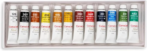 Miniatura 3 de Camel Artist's Oil Color Box - Tubos de 0.3 fl oz, 12 tonos