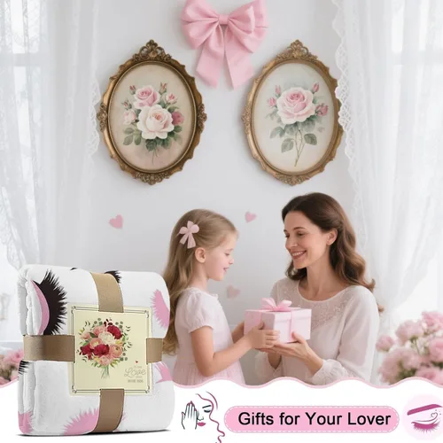 Miniatura 4 de Manta de pestañas para cama de pestañas, manta suave y preppy femenina para sofá, cama, decoración de habitación de pestañas, color rosa, regalo