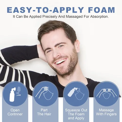 Miniatura 7 de FluMisch 5% de espuma de minoxidil para hombres, 5% biotina y 5% mininoxidil uso para el crecimiento del cabello, ralentiza la pérdida de cabello