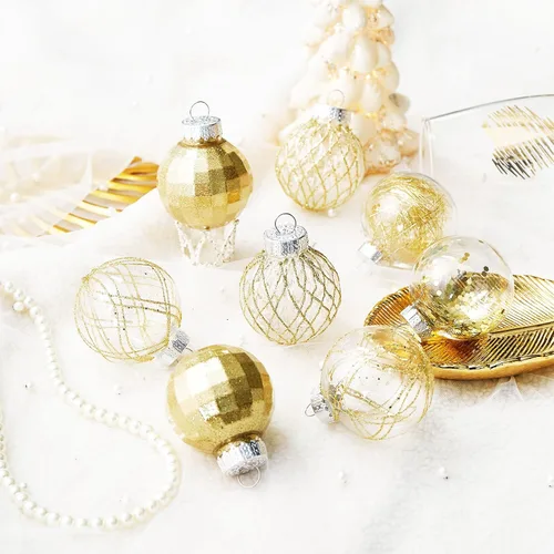 Miniatura 3 de CristBest 30 unidades de adornos de bolas de Navidad - bolas de Navidad transparentes irrompibles de 60 mm / 2.36" de plástico con decoraciones
