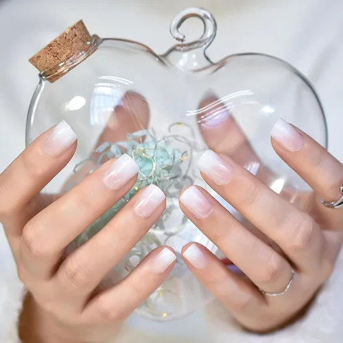 Miniatura 10 de ELEVENAIL Uñas de Navidad con caja de regalo de dibujos animados de diamantes de imitación 3D, ciervo, árbol rojo, uñas postizas medianas largas