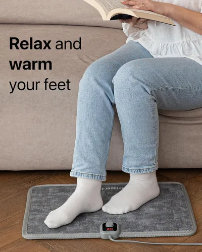 Miniatura 2 de Alfombrilla eléctrica con calefacción WhisperHeat™ – Alfombra eléctrica activada al tocar y calentador de pies y suelo - Calefacción silenciosa