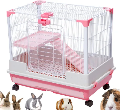 Miniatura 16 de Gran conejillo de Indias para interiores y exteriores, chinchilla, hurón, ardilla, erizo, gatito, conejo, conejo, casa, hábitat, pata segura, Negro