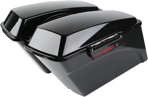 Miniatura 2 de Alforjas rígidas con soportes de conversión cromados para Harley Davidson 1984-2017 Softail Modelos FLST FLSTC FLSTF FLSTN FLSTS modelos Negro