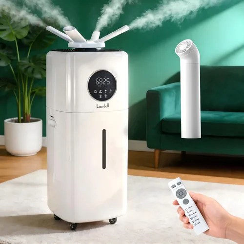 LACIDOLL Humidificadores para Habitación Grande Humidificador de Toda la Casa para el Hogar 2000 pies cuadrados, 5.5Gal Humidificador de Niebla Fría