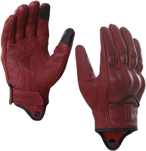 Miniatura 11 de Harssidanzar Guantes de moto para mujer, guantes de cuero para motocicleta, guantes de motocicleta, carreras de carretera, ciclismo, escalada