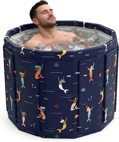 Miniatura 14 de Ice Bath - Bañera fría – Baño de hielo portátil para adultos, bañera plegable aislada de 6 capas para crioterapia y recuperación muscular, bañera