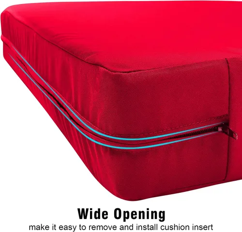 Miniatura 4 de GUEGLSA Fundas de cojín de repuesto para exteriores de 24x24x5 pulgadas, fundas impermeables para asientos de patio, fundas para cojines de silla