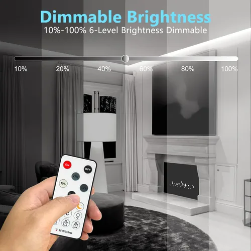 Miniatura 2 de Wefomey Tira de luces LED blancas, tira de luces LED regulables de 24 V de 131 pies, 6500 K, luz blanca brillante, cinta de luces flexibles