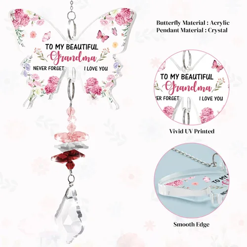 Miniatura 5 de Funnli Regalos para abuela, regalos de cumpleaños para abuela, atrapasoles de cristal, Navidad, cumpleaños, día de la madre, Acción de Gracias, día