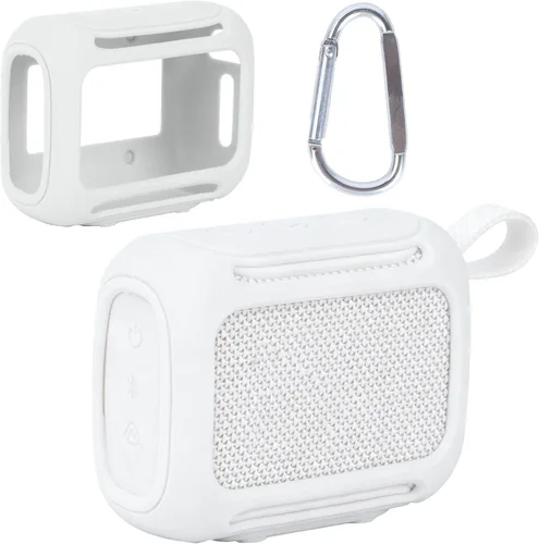 Miniatura 10 de Funda de silicona Lebakort compatible con altavoz portátil JBL GO 4 (Funda negra)