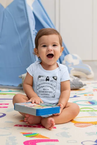 Miniatura 4 de Pop Threads Ouija Board Seance Spirit Board Design Goth Gothic Infant Baby Boy Girl Bodysuit