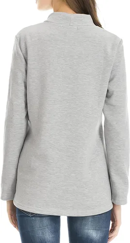 Miniatura 3 de Smallshow Camisetas de lactancia de forro polar para mujer, ropa de lactancia materna de manga larga