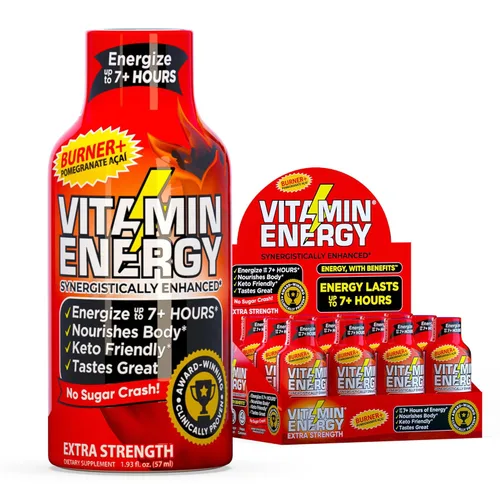 Miniatura 27 de Vitamin Energy Immune+ Extra Strength Energy Shot Army Orange 10 unidades, 260 mg de cafeína natural, vitaminas B, citicolina, té verde, apoyo