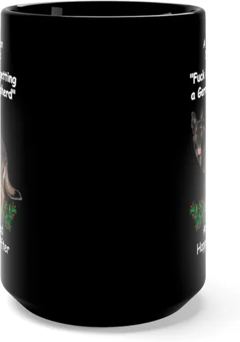 Miniatura 2 de Divertida taza de café negra con diseño de pastor alemán Sable A Wise Man Once Said Christmas 2025
