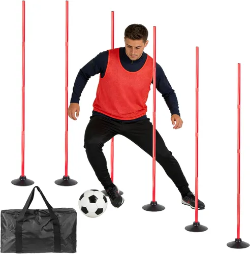 Miniatura 9 de 6 Pcs 5 FT Adjustable Agility Training Poles for Soccer,Basketball,Football, Horse,Dog-Speed and Agility Training Equipment Sports Training Poles