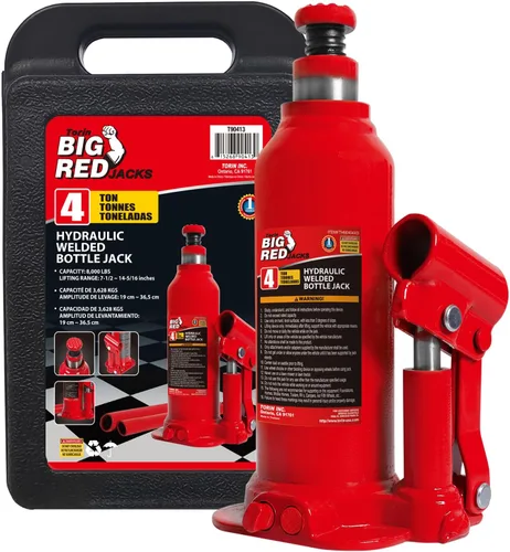 Miniatura 8 de BIG RED T90213 Torin Gato Hidráulico de Botella Soldado con Estuche de Transporte y Almacenamiento de Moldeo por Soplado, Capacidad de 2 Toneladas