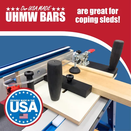 Miniatura 7 de Barra fresada de precisión UHMW 3/4" X 3/8" X 36" para plantillas, accesorios o ranuras de inglete