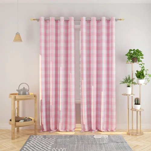 Miniatura 97 de Cortinas de 24 pulgadas de largo con diseño Buffalo Check Gingham Plaid para ventanas de cocina y baño, tratamiento para ventanas con 2 paneles