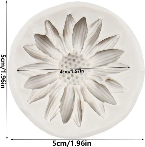 Miniatura 3 de Moldes de silicona de girasol, molde de fondant de flores de crisantemo para decoración de pasteles, decoración de cupcakes, caramelo de chocolate