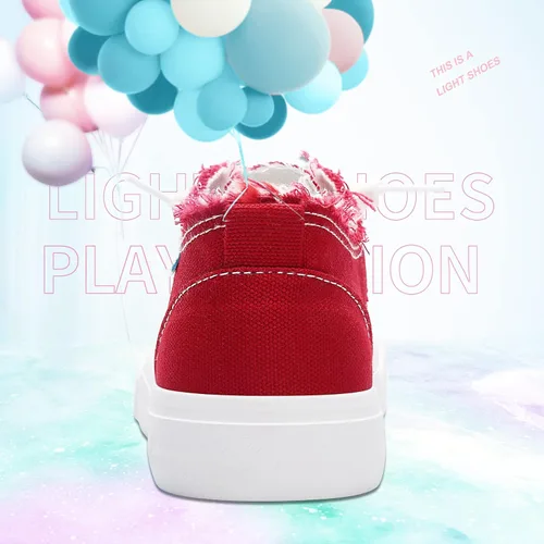 Miniatura 4 de Obtaom Play Tenis de lona para mujer, sin cordones, a la moda, blanco desgastado y estampado de leopardo