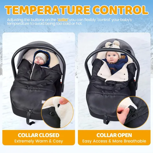 Miniatura 2 de Orzbow Funda de Asiento de Automóvil de Invierno para Bebé Manta de Asiento de Automóvil Infantil Funda Impermeable para Asiento de Automóvil