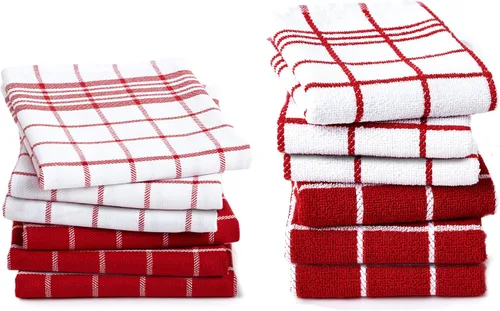 Miniatura 17 de Encasa XO Juegos de Toallas de Cocina y Paños de Cocina Toalla de Mano de Algodón Multiusos, Altamente Absorbente para Limpieza y Reutilizable