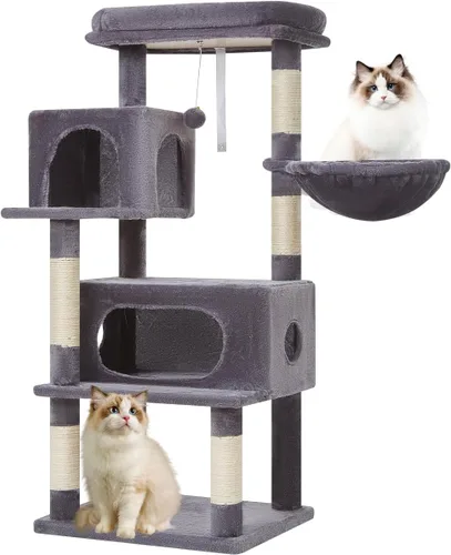 Miniatura 12 de Taoqimiao Árbol para gatos, torre para gatos de 38.5 pulgadas para gatos de interior, adecuado para gatitos con lujoso condominio para gatos