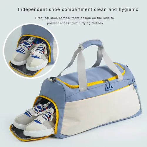 Miniatura 4 de Bolsa de gimnasio pequeña con compartimento para zapatos, bolsas de entrenamiento para gimnasio, hombres y mujeres, bolsa de gimnasio pequeña