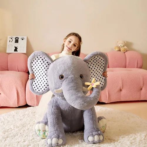 Miniatura 2 de Juguete de peluche de elefante gigante, juguete suave, grande Jumbo de 25 pulgadas, lindo tamaño grande, enorme peluche esponjoso, regalos