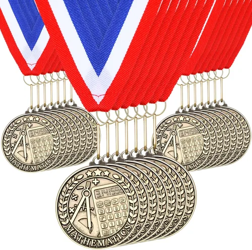 Miniatura 8 de Quelay 30 piezas Medallas de premio de 2" al por mayor, medallas ganadoras de oro con cintas para el cuello, medallas de trofeo de metal, premio