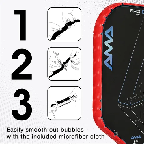 Miniatura 10 de PICKLETECH Cinta de protección de pala de pickleball – Protector de borde de cabeza de paleta – Cinta de protección de borde de raqueta ajuste gris