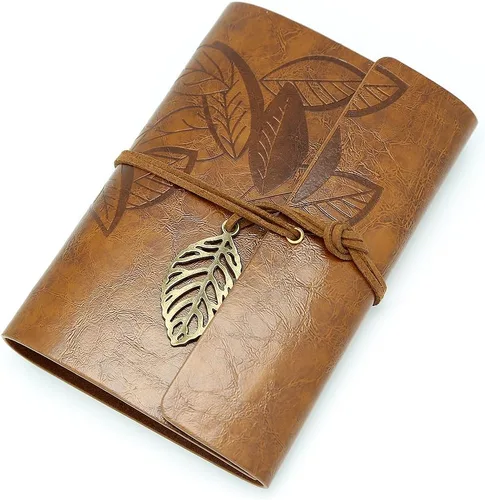 Miniatura 11 de Funda para notebook de cuero sintético, estilo vintage, con diseño de hojas, Negro