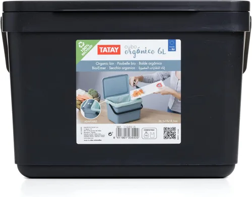 Miniatura 3 de TATAY Organizador de basura de alimentos de cocina 6L Papelera orgánica inteligente sin soporte Diseño compacto y funcional Hecho