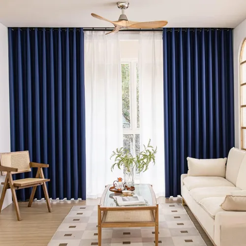 Miniatura 19 de Cortinas Opacas Beige para Ventanas de 54 Pulgadas de Largo, Juego de 2 Paneles con Ojales, Cortinas Opacas que Ahorran Energía, Reducen el Ruido