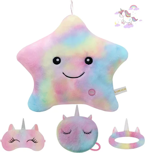 Miniatura 14 de Lindos rellenos de almohada brillantes de animales de peluche de estrellas para niños, regalo del día del niño, hijo, hija, niñas, niños, almohadas