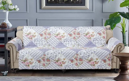 Miniatura 37 de Brilliant Sunshine Funda acolchada para silla con diseño de retazos de corazón de amor burdeos, 23 pulgadas de ancho de asiento, protector