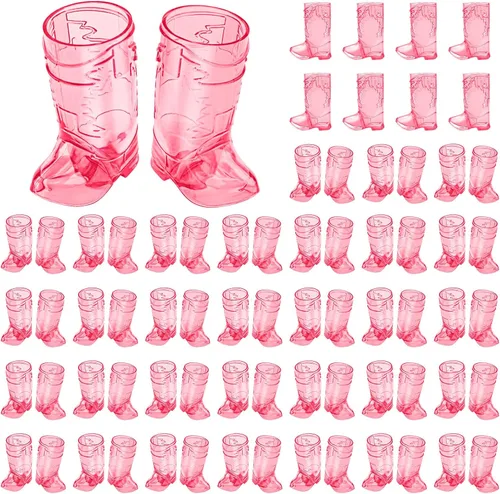 Miniatura 11 de Vasos de chupito de botas de Cowboy de plástico SAIAOKJ, 24 piezas de 1 oz, suministros para fiestas con temática de botas de Cowboy, reutilizables