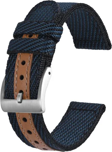 BISONSTRAP Correas de reloj deportivas de nailon, correa de reloj militar para hombre, 0.709 in, 0.787 in, 0.866 in, varios colores