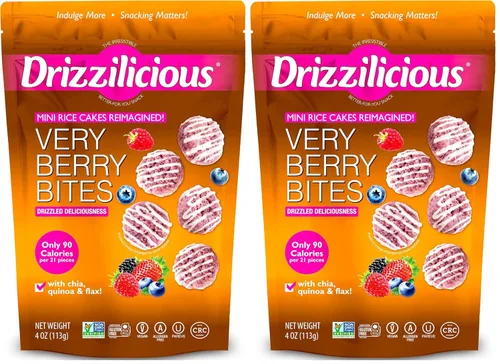 Miniatura 17 de Drizzilicious Mini Tortas de Arroz Sabor Tostada Francesa – Crisps de arroz, aperitivo saludable para adultos y niños, tortas de arroz saborizadas